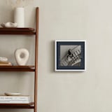 "Contemporary Typo: Square Framed Photo" - Framed Photo in Midnight by Lucrecia Caporale - In a Room