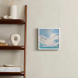 "White Blur" - Art Print in sky blue by Jennifer Hallock - In a Room