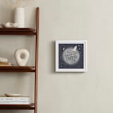 "Shoot for the Moon" - Personalized Foil-Pressed Art Print in Midnight by Lorent and Leif - In a Room