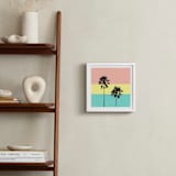 "Palm Tree Silhouette" - Art Print in sunshine by Cass Loh - In a Room