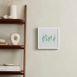 "Feathers Collage" - Art Print in Robin's Egg Blue by Mia Posada - In a Room
