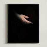 "hold my hand" - Art Print in Moody Gray by Gabriela Klafke - Framed