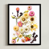 "Bloom Baby Bloom" - Art Print in Classic Rose by Theresa Bear - Framed