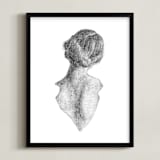 "Figure Drawing No.16" - Art Print in Graphite by Jess Blazejewski - Framed