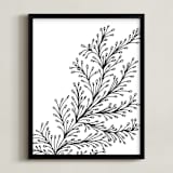 "Botanical flow" - Art Print in black by Ramoncita - Framed