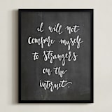 "mantra" - Art Print in Chalkboard by Marabou Design - Framed