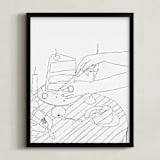 "Let Them Eat Cake" - Art Print in White Icing by Nicole Simms - Framed