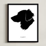 "Pet Silhouette: Custom Print with Text " - Custom Print in Black by Minted - Framed
