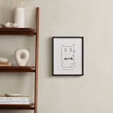 "Your Drawing: Portrait Custom Letterpress Print" - Custom Letterpress Print in Black by Minted - In a Room