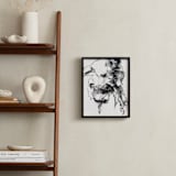 "Drawing 264 - Gesturing Man" - Art Print in Rich Ebony by Derek overfield - In a Room