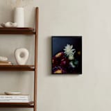 "Dark Fall Flowers" - Art Print in dark denim by Katie Buckman - In a Room