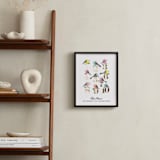 "Counting Birds" - Personalized Foil-Pressed Art Print in Gold by Karidy Walker - In a Room