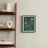 "SPORTS PRIMER" - Art Print in Chalkboard Green by Susan Brown - In a Room