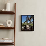 "Palm Tree Pathway" - Art Print in Dark Green by Christian Florin - In a Room
