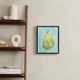 "Watercolor Pear" - Art Print in Green by Megan Kelso - In a Room