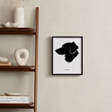"Pet Silhouette: Custom Print with Text " - Custom Print in Black by Minted - In a Room