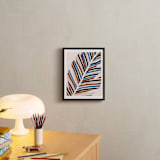 "Abstract Palm Leaf" - Art Print in Cinnamon by Iveta Angelova - In a Room