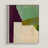 "Aqua Hills II" - Art Print in Jade by Morgan Kendall - Framed