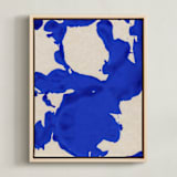 "Blue Ink Ocean" - Art Print in Ocean Blue by cyrille gulassa - Framed Canvas