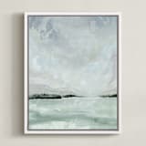 "Glacier" - Art Print in Frost by Holly Whitcomb - Framed Canvas