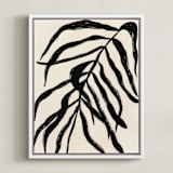 "Solitaire Plant" - Art Print in Deep Black by flvx studio - Framed Canvas