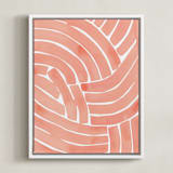 "Curvy lines" - Art Print in Ginger by Kristine Sarley - Framed Canvas
