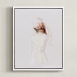 "The Figure" - Art Print in Neutral by Lori Wemple - Framed Canvas
