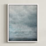 "A Meditation" - Art Print in Meditative Blue by Brian Sostrom - Framed Canvas
