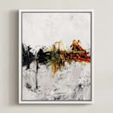 "Le Mirage" - Art Print in Black Grey by Carmen Guedez - Framed Canvas