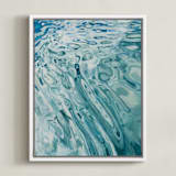 "Slip" - Art Print in Marine Blue by Kelly Johnston - Framed Canvas