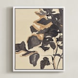 "Young Fig" - Art Print in Cream by Laura Condouris - Framed Canvas