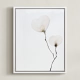 "Mokuren 02" - Art Print in Soft Peach by jinseikou - Framed Canvas