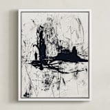 "Tour de Force II" - Art Print in Black and White by Carmen Guedez - Framed Canvas