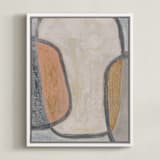 "calm distress" - Art Print in beachy grey by Kate Cawood - Framed Canvas