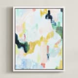 "The Meadow" - Art Print in Pear by Melanie Severin - Framed Canvas