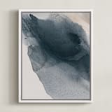 "Threshold I" - Art Print in Ocean by Rebecca King - Framed Canvas