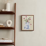 "Toile Blooms 2" - Art Print in Vanilla by Teju Reval - In a Room