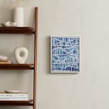 "Indigo Rhythm" - Art Print in White by Kristi Caterson - In a Room