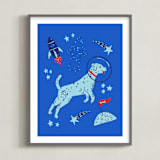 "Space Pup" - Art Print in Celestial by Kristin Mastoras - Framed