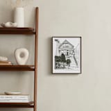 "House: Portrait Custom Print with Text" - Custom Print in Olive Shadow by Minted - In a Room