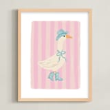 "Western Waddle" - Art Print in Rose by Creo Study - Framed