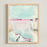 "Somewhere Out There" - Art Print in Sky Blue by Karyn Denten - Framed