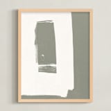 "Empty Square 1" - Art Print in Sage Green by Shiho Whitehead - Framed