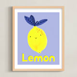"My Fruity Family I" - Art Print in Light Purple by Marta Crea - Framed