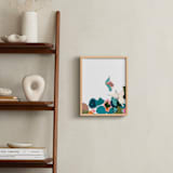 "Garden in Bloom" - Art Print in Robin's Egg by Caryn Owen - In a Room