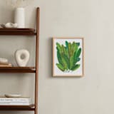 "Banana Leaf Bouquet" - Art Print in Tropical Green by Madeline Trait - In a Room