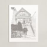 "House: Portrait Custom Letterpress Print" - Custom Letterpress Print in Warm Gray by Minted - Unframed