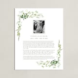 "Verdure Obituary Print" - Custom Print in White by Leah Bisch - Unframed