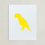 "Pet Silhouette: Custom Letterpress Print " - Custom Letterpress Print in Neon Yellow by Minted - Unframed