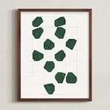 "Within the Lines" - Art Print in Forest Green by Alisa Galitsyna - Framed